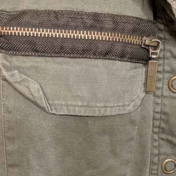 Great olive great jacket with sweater material - Picture 5 of 7